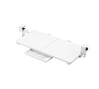 ETHU Support de clavier, plateau de clavier et de souris coulissant sous le bureau, 68 x 30 cm avec support de pince C, support de clavier d’ordinateur, ergonomique pour la maison et le bureau (blanc)