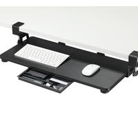 ETHU Support de Clavier, Plateau de Clavier et de Souris Coulissant sous Le Bureau, 68 x 30cm avec Support de Pince C, Support de Clavier d’Ordinateur, Ergonomique pour la Maison et Le Bureau