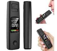 Éthylotest, appareil de mesure de taux d'alcoolémie avec capteur électrochimique de haute précision, appareil de mesure d'alcool rechargeable par USB-C avec affichage LCD et mode d'alarme en 3