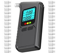 Ethylotest Electronique, Alcooltesteur, Éthylotest Précision Police avec 30 Embouts Buccaux, Alcootest à Affichage LCD Numérique, Testeur d’Alcool avec Fonction Mémoire&Annonce Vocale,Usage Domestique