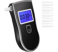 Ethylotest Electronique Alcootest avec Ecran LCD Portable Homologué Affichage Précise 3 Unités Test Alcoolémie+5 Embouts