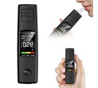 Ethylotest Electronique, Alcootest Ethylotest Electronique avec Alarme 3 Couleurs, Mini Ethylotest Portable avec Écran LCD, USB-C Testeur d'alcool sans Contact pour Les Personnes et Les Professionnels