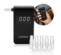 Éthylotest Electronique Alcootest OVERMAX AD-10 - Professionnel - Capteur électrochimique - 15 embouchures - Mémoire 50 mesures