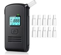 Ethylotest Electronique - Alcootest - Testeur d’alcool électronique numérique MR801 - Haute précision, 10 embouchures
