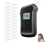 Ethylotest Electronique, Ethylotest, Ethylotest Electronique Homologué NF avec écran LCD Bleu Numérique, Ethylometre Portable pour la Maison et Les Fêtes, Alcootest Professionnel ave 25 Embouchures