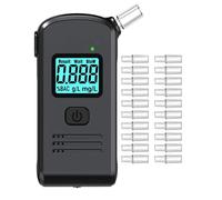 Éthylotest Électronique Homologué-Alcootest Professionnel avec Capteur Semi-conducteur Haute,Affichage LCD et 20 Embouts