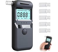Éthylotest Électronique,Homologué Alcootest Professionnel avec Écran LCD Numérique 5Embouchure Réutilisables pour Usage Domestique Professionnel Portable Éthylomètre Haute Précision pour Voiture Fêtes