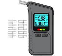 Éthylotest électronique homologué CEE, capteur semi-conducteur haute précision, écran LCD, 20 embouts jetables