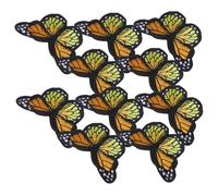 ETHZZLE 10 Pièces Patch Thermocollant Grand Format Jaune pour Couture et Décoration Diy Appliqués Brodés Résistants pour Vêtements Sacs et Accessoires