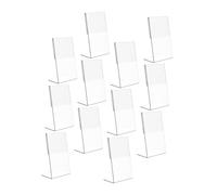 ETHZZLE 12 pièces Support de Table Acrylique Transparent L pour Numéros de Table et Menus Lot de Cadres Résistants Aux Rayures pour Mariage Restaurant Bureau et Événements