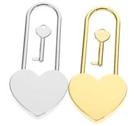 ETHZZLE 2 pièces Cadenas Forme de Cœur Mini avec Clés Petit Verrou pour Boîte à Bijoux et Coffret Serrure Compacte pour Bagages et Journaux Intimes Design Élégant pour Protection