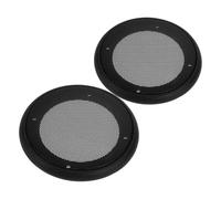 ETHZZLE 2 Pièces Protection de Haut-Parleur Voiture Cache Haut-Parleur Noir Protection Subwoofer Auto Anneau de Acoustique
