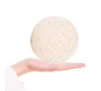 ETHZZLE Abat-Jour Suspendu Tissé en Paille Blanche Abat-Jour Décoratif Rustique pour Plafonnier et Lampe Suspendue Diffuseur de Lumière Doux Accessoire D’Éclairage pour Maison