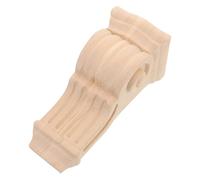 ETHZZLE Applique Bois Sculpté Angle Décorative Corbeau Bois Massif Style Colonne Romaine Moulure Décorative pour Meubles et Décoration Intérieure Finition Naturelle