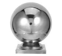 ETHZZLE Boule de Poteau en Acier Inoxydable 80 MM Base Carrée Capuchon Décoratif pour Rambarde et Clôture Embout de Rampe D’Escalier Robuste pour Terrasse et Portail Extérieur