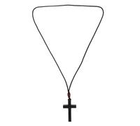 ETHZZLE Croix Bois Naturelle Pendentif Collier Décoration Pour Voiture Maison Femme Homme Unique Suspendu