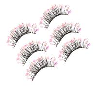 ETHZZLE Faux Cils Lumineux pour Spectacle - 3 Paires D’Extensions de Cils Pailletés Synthétiques Courbés et Volumineux Maquillage Soirée Regard Naturel et Sophistiqué