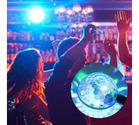 ETHZZLE Lampe Boule Disco LED USB Rechargeable à Commande Vocale Mini Lumière Colorée Rotative pour Scène Karaoké Fête et Club