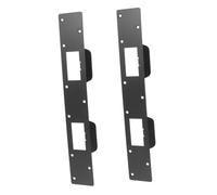 ETHZZLE Lot De 2 Gâches De Porte : Plaque De Sécurité Renforcée Avec Trou De 4,4 cm X 2,2 cm, Espacement Des Trous De 1 1/2 cm Pour La Réparation Du Cadre De Portail À Pêne Dormant -