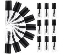 ETHZZLE Lot de 20 Tubes de Mascara Vides 08 Ml Transparents Rechargeables Petits Contenants Cosmétiques Anti-Fuite pour Extensions de Cils Accessoires Indispensables pour Usage Voyage
