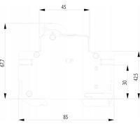 ETI FI LS Interrupteur différentiel Disjoncteur de protection de ligne LS type C 16A/1P