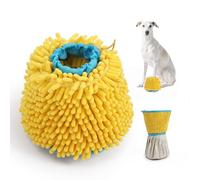 ETIAL Gobelet 2 en 1 avec serviette intégrée, nettoyeur de pattes de chien portable pour la boue, la saleté, le sable et l'eau, lavable en machine, design pliable pour voyage (L)