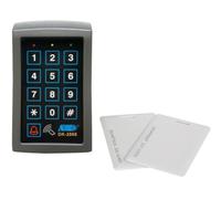EtiamPro Clavier à code numérique avec lecteur de cartes, pour installation encastrée, contrôle d'accès étendu avec PIN et cartes EM, fonctions programmables, étanche aux projections d'eau, idéal pour
