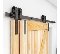 ETIASQSA 274CM/9FT Bypass Quincaillerie De Porte Coulissante Kit Porte Coulissante Rail pour système de quincaillerie à double porte