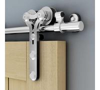 ETIASQSA Accessoires de porte coulissante, acier inoxydable 1,71 m matériel système de porte coulissante, ensemble complet de rails coulissants accessoires