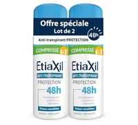 Etiaxil Anti-Transpirant Protection 48h Compressé Peaux Sensibles 2x100ml