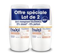 ETIAXIL Anti-Transpirant Tolérance 48h Roll On x2 Rouleau 100 ml