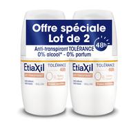 EtiaXil Déodorant antitranspirant Tolérance 48h Peaux sensibles Roll-on 2 x 50 ml