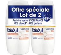 Etiaxil Anti-Transpirant Transpiration Modérée Aisselles Tolérance 48h Roll-on 2x50ml