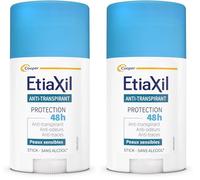 ETIAXIL - Anti-transpirant - Transpiration Modérée - Protection 48h - Aisselles - Adapté aux peaux sensibles - Stick - Fabriqué en France - 40 ml (Lot de 2)