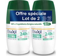 Etiaxil Déodorant 24H Bio Végétal Lotus Roll-On 2x50ml