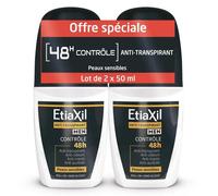 Cooper etiaxil déodorant men anti-transpirant contrôle 48h roll-on 2x50ml