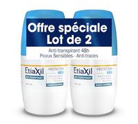 ETIAXIL - Déodorant Anti-transpirant Traitement Transpiration Modérée Aisselles Protection 48h Roll on Fabriqué en France 50 ml Lot de 2 Rouleau 100
