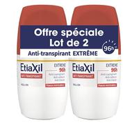 Etiaxil Déodorant Anti-transpirant Aisselles Extrême 96h Roll-on 2x50ml