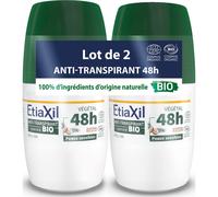 Etiaxil bio déodorant anti-transpirant végétal 48h coco lot de 2x50ml