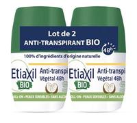 Etiaxil Bio Déodorant Anti-Transpirant Thé Vert 48h Roll-On 2x50ml