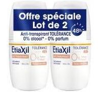 EtiaXil Déodorant antitranspirant Tolérance 48h Peaux sensibles Roll-on 2 x 50 ml