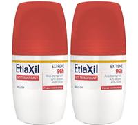 ETIAXIL - Déodorant Anti-transpirant Transpiration Modérée Aisselles Extrême 96h Peaux Normales Efficacité Roll on 50 ml Rouleau 2x50