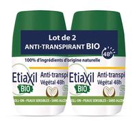 Etiaxil bio déodorant anti-transpirant végétal 48h coco lot de 2x50ml