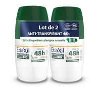 Etiaxil Déodorant Anti-Transpirant Végétal 48h Bio Lot de 2 x 50ml