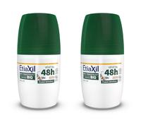 ETIAXIL - Déodorant Anti-transpirant Végétal Transpiration Modérée Certifié Bio Aisselles 48h Parfum Coco Roll On 50 ml Rouleau 2x50