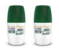 ETIAXIL - Déodorant Anti-transpirant Végétal Transpiration Modérée Certifié BIO Aisselles 48h Parfum Thé vert Roll On 50 ml Rouleau 2x50