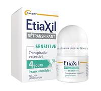 ETIAXIL Déodorant Détranspirant Peaux Sensibles - Sans parfum - 15ml | 100% efficace contre la transpiration excessive* pendant 4 jours - Anti-humidité anti-odeurs prouvées cliniquement - Roll-on