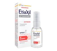 ETIAXIL - Déodorant Détranspirant - Traitement Transpiration Excessive - Aisselles, Mains, Pieds, Torse - Peaux normales - Efficacité 5 jours - Spray - 30 ml