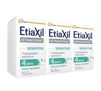 ETIAXIL - Déodorant Détranspirant - Traitement Transpiration Excessive - Aisselles - Peaux Sensibles - Roll-on - Efficacité 4 jours -15 ml - Lot de 3