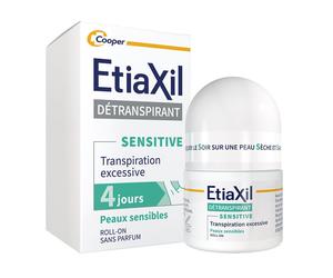 ETIAXIL - Déodorant Détranspirant Traitement Transpiration Excessive Aisselles SENSITIVE Peaux Sensibles 15 ml Rouleau